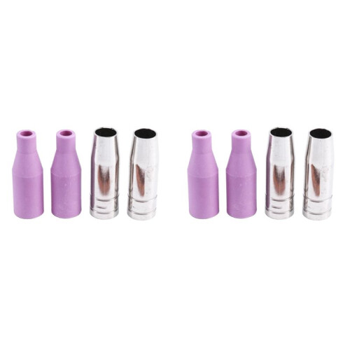 8Pcs MB15AK MIG/MAG Gas Ceramic Nozzle Welding Tip Nozzle Shield Cup for Welding Torch