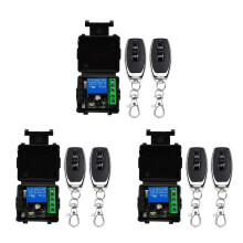 3X Télécommande Sans Fil 433 MHz Relais RF Interrupteur de Télécommande 12 V pour Contrôle de L'Éclairage Du Moteur de Porte de Garage