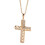 Colar Kinel com Pingente de Cruz Simples em Ouro Rosa 1