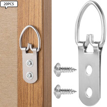 20-Pcs Heavy-Duty Picture Hanging Kit with 2-Hole D-Rings, Screws & Hardware – Compatible with Frames, Paintings, Photos, Mirrors