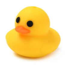 Duck Food Grade Silicone Focal Beads DIY Necklaces Making golden 23x25x28.5mm Hole: 2.5mm