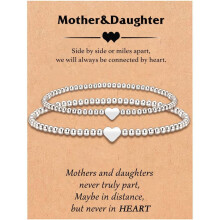 2Pcs First Day of School Kindergarten Pre-K Bracelets for Mommy And Me,Matching Heart Bracelets for Mother Daughter Son