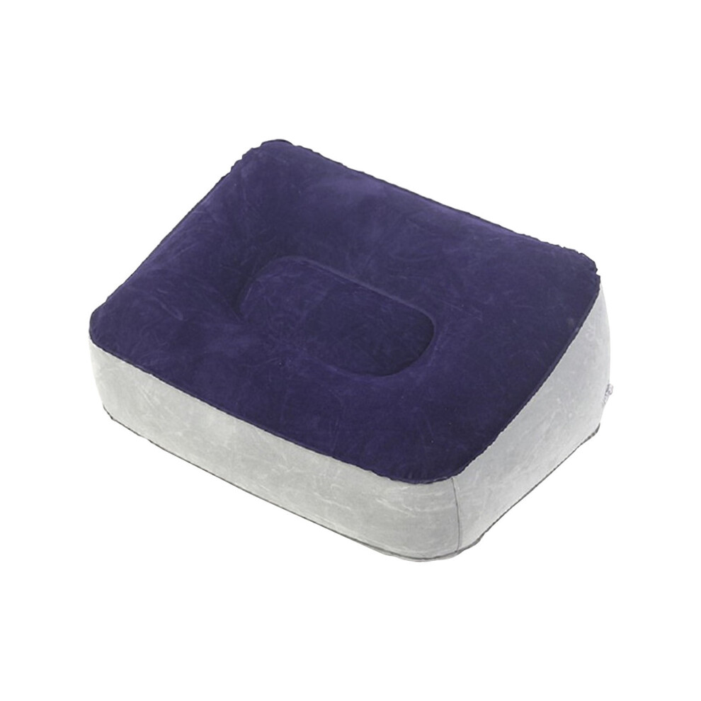 Blue Leg Cushion, Inflatable Foot Pad, Flocking Pvc Leg Massage Cushion For Home And Outdoor Use, Navy Ergonomic Support Pillow For Fatigue Relief