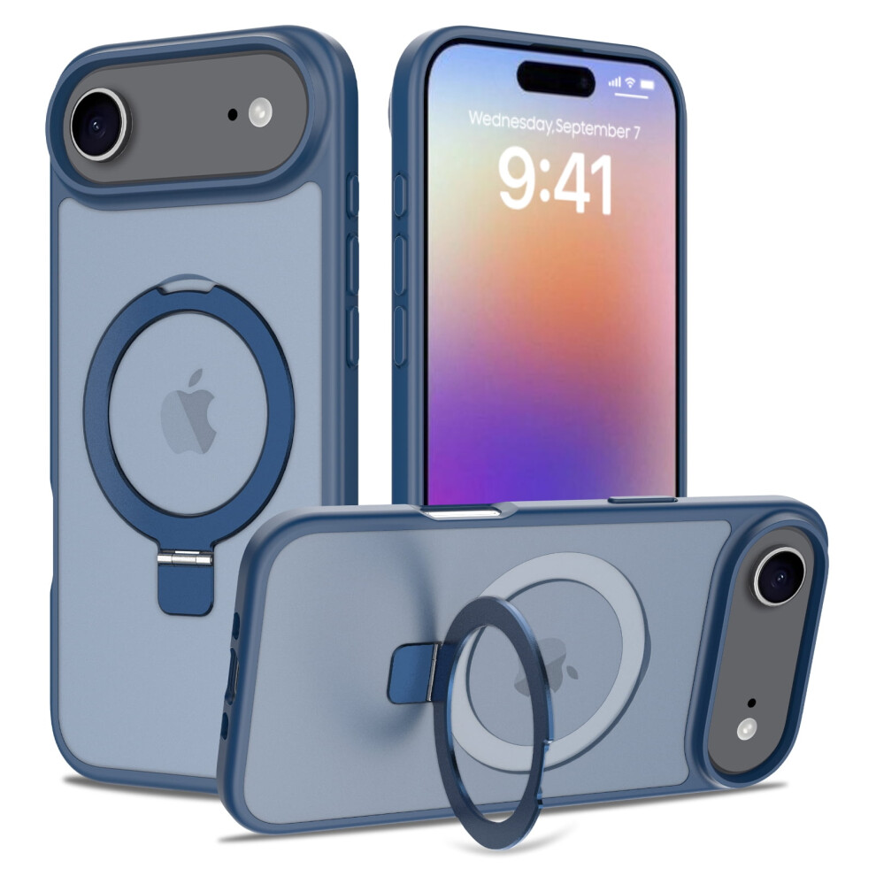 Military-Grade Translucent Case For Iphone Air/17 Air 6.5" – Compatible With Magsafe, Invisible Magnetic O-Ring Stand, Great Grip 9479868098763
