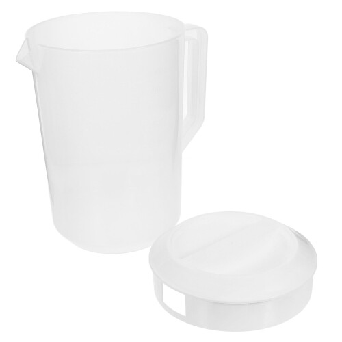BESTONZON Measuring Kettle with Scale White Plastic Beverage Pitcher for Cold and Hot Drinks