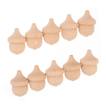 Raindrops 10Pcs Natural Unfinished Wood Acorn Creative Graffiti Acorn Toy Hand Paintin Acorns