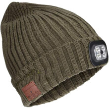 Bluetooth 5.0 Beanie LED Hat w/ Stereo Speakers & Mic – Wireless Knitted Cap for Men/Women, Compatible with Bluetooth devices