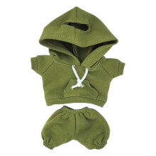 Tøjsæt egnet til 17 cm dukker (kun tøj, ingen dukke), hættetrøje, tøjtilbehør, outfits, blødt tøj, erstatning