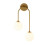 Glass Globe Wall Lamp Warm Light 2-Light 1