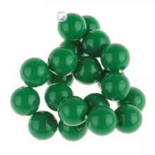 Perles rondes opaques en plastique acrylique, en vrac, 6 mm, 8 mm, 10 mm, 12 mm, 14 mm, 16 mm, 18 mm, 20 mm - Vert foncé - 6 mm, 100 pièces