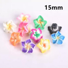 10pcs 15mm 20mm 30mm Handmade Flower Polymer Clay Loose Beads For Jewelry Making-15mm