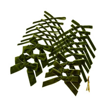 18 stuks handgemaakte kerstdecoratie van fluweel en lint voor kerstboom, huis, feest, voordeur, kerstkrans en andere feestelijke versiering.