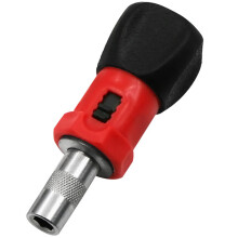 Short Ratcheting Screwdriver Set Pocket Wrenches with Switches and Magnetic 1/4 Hexagonal Sockets Antislip Handle