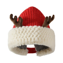 Christmas Santa Hat Thicken Plush and White Brim for Christmas Parties Dress Up Multicolored