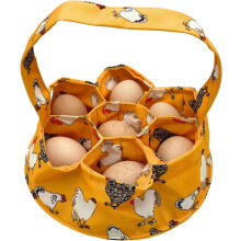 Großer Eiersammelkorb/Beutel – Strapazierfähiger Eierhalter aus Segeltuch, Sammler und Behälter für Enten-, Hühner- und Gänseeier