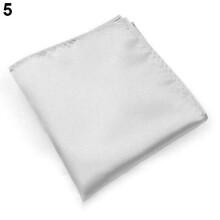 Men's Pocket Hanky Towel Plain Solid Color Wedding Party Square Handkerchief Silver Gray