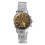 Men's Analog Quartz Watch with Round Sub-dials and Brown 1