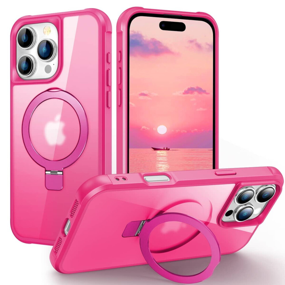Magnetic Iphone 16 Pro Case Compatible With Magsafe, Military-Grade Drop Protection, Shockproof, Translucent Slim Stand Case 9479868012479
