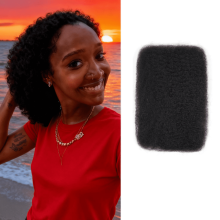 Afro Kinky Human Hair Bulk 12 inch 50g Black