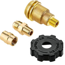 Zestaw mosiężnych adapterów do propanu z przyłączem 3/8" i złączkami 1/4" do gazu