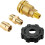 Messing propanadaptersæt med 3/8 fitting og 1/4 koblinger til gas 1