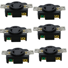 Tomada de travamento por torção fêmea NEMA L6-30R, pacote com 2/4/6/8 unidades, 30A250V3