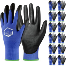 Work Gloves for Men Ultra Thin Lightweight PU Coated Grip
