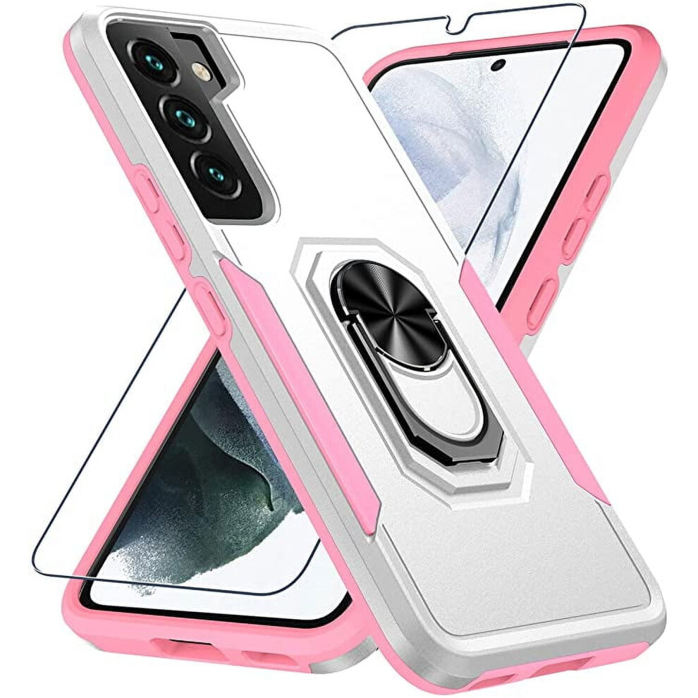 Compatible With Samsung Galaxy S21 Fe, Military-Grade Shockproof Case, 15-Foot Drop Tested, Magnetic & Car Mount Ready (White) White 9365509174340