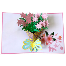Easter Decorations Mothers Day Gifts Mother's Day Three-dimensional Greeting Card Gift for Mother Thanksgiving Greeting Card Diy Paper Carving