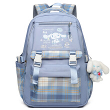 Anime Cinnamoroll Print Business Casual Laptop Schoudertas Wandelrugzak Reistas Dagrugzak 17 Inch Blauw (Met Leuke Hangertjes)