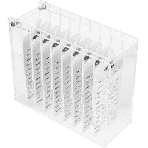 Convenient Eyelash Container 1Set Clear Acrylic Rectangular Shape For False Eyelashes Traveling Dating