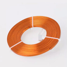 10 m/Rolle, 5 x 1 mm flacher Aluminiumdraht aus weichem Metall, Schmuckherstellung, Bastelschnur – Orange