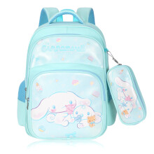 Grote rugzak met anime-thema (Cinnamoroll) geschikt voor een 15-inch laptop, inclusief opbergvak voor stiften. Casual reisrugzak van polyester voor