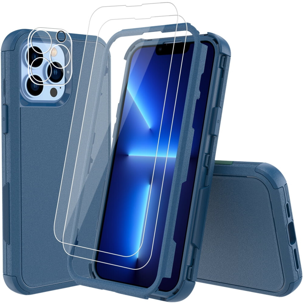 Compatible With Iphone 14 Pro Max Case + Screen & Camera Lens Protectors, Heavy-Duty Shockproof Hard Case For 6.7" 9028731025988