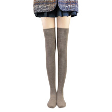Verdikte overknee sokken voor dames, warme pluche hoge sokken voor de winter, thermische kniekousen van katoenmix, sokken voor koud weer en om in te
