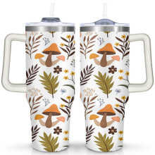 Mushroom Tumbler Stainless Steel 40 oz Double-Wall Vacuum