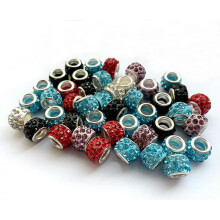 12mm Multi-color Resin Twinkling Disco Ball AB Crystal Spacer Beads 40PCS