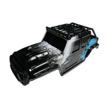 1/14 RC-Karosserie, Hobby-Spielzeugfahrzeug-Zubehör, einfach zu installieren, verstärkt, für Allrad-Modellautos, Teile für 16101P, schwarz/blau