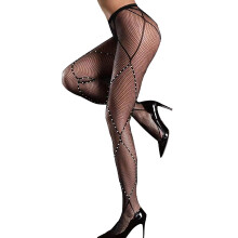 Glanzende zwarte doorszichtige panty voor dames – One size, glitterpanty die bij alle outfits past.