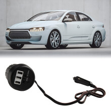 Inverter di potenza per auto da 12V/24V CC a 110V/220V CC, caricabatterie per portabicchieri.