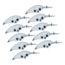 10pieces Floating Unpainted Crankbait Blanks Lures Artificial Fishing Lures Unpainted Hard Baits Deeply Water Crankbait