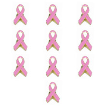 Épinglettes de revers avec ruban de sensibilisation au cancer du sein | Lot de 10 badges pour femmes et hommes