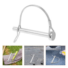 Trailer Hitch Lock Pin for Home Stainless Steel Silver Wear Resistant Precision Craftsmanship