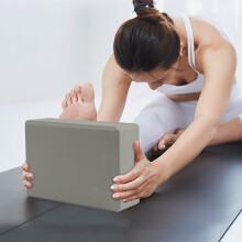 Yogablok van EVA met hoge dichtheid en antislipstructuur (23x15x7,5 cm) voor pilates, stretching en dans – ondersteunend schuimblok voor