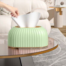 Automatisk løfteboks for papirservietter – moderne PET-plastdispenser med solid fjærdesign | 21,5 x 12,5 x 10,3 cm | for stue, bad og kontor