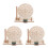 3Pcs Handmade Ancient Timekeeper Sundial Model Wood Plastic Solar Kit 5