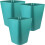 Masteelf  3 Pcs Outdoor Trash Can Wall-Mounted Kitchen Waste Bin Blue 8