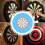 Splicing EVA Dart Board Wall Protector 72.4cm Round Blue 7