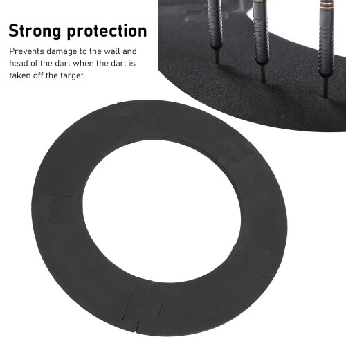 5 Pcs EVA Dartboard Backboard Surround, Black, 28.5in Diameter 2