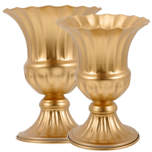2 Pezzi Vaso Decorativo Per Cimitero In Ferro 2